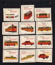 Series of Old Czechoslovakian Matchbox Labels from 1965 /3905-3916/