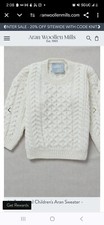 Aran Woollen Mills Childrens Knitted Merino Wool Irish Sweater XS