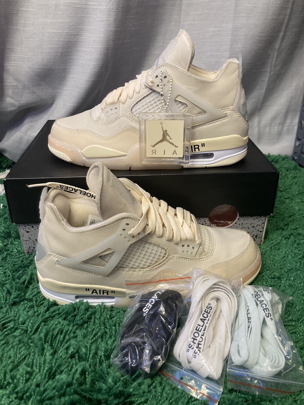 Nike Air Jordan 4 OFF-WHITE SAIL SIZE 9.5W/8M | eBay