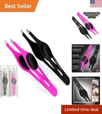 High-Quality Sharp Eyebrow Tweezers - 2 and 3 Pack - Removing Ingrown Hairs