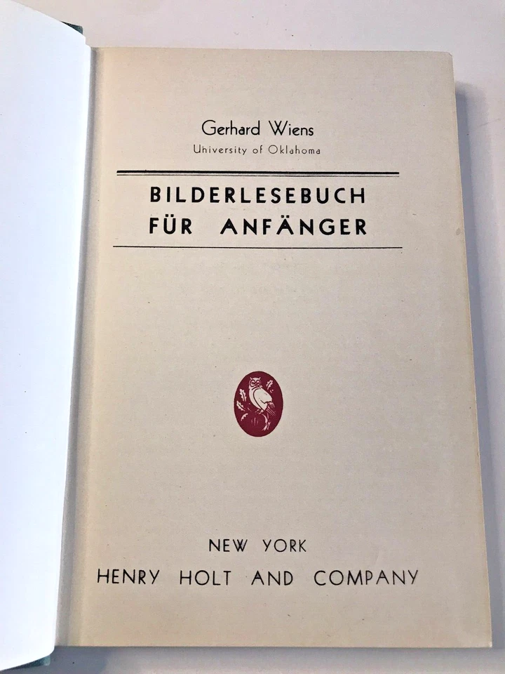 Bilderlesebuch Fur Anfanger German Language Textbook Reader Gerhard Wiens 1942 - Image 4 of 4