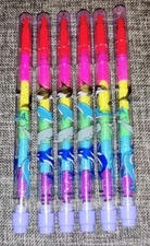 6 RARE Vtg 80'S Bensia Non Sharpening Six Color Pencils Whales Dolphins NOS 