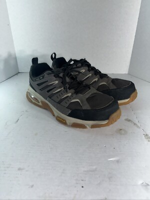 Skechers Outdoor Skech Air Envoy Taupe Black Mens Steel Toe Sneakers