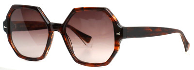 GIGI STUDIOS Vera 6663/2 Brown Womens Geometric Gradient Sunglasses 54-18-137 A