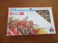 Esci 212 WWII British Infantry Zulu Soldiers 1/72 Scale 50 Figures MIB