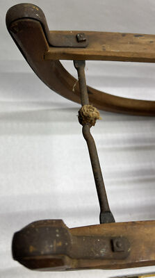 Vintage Davos Germina wooden sled made in GDR (German Democratic