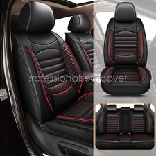 For 2008-2024 Toyota Tundra Car Leather Cushion 5-seat Covers Front Rear Set