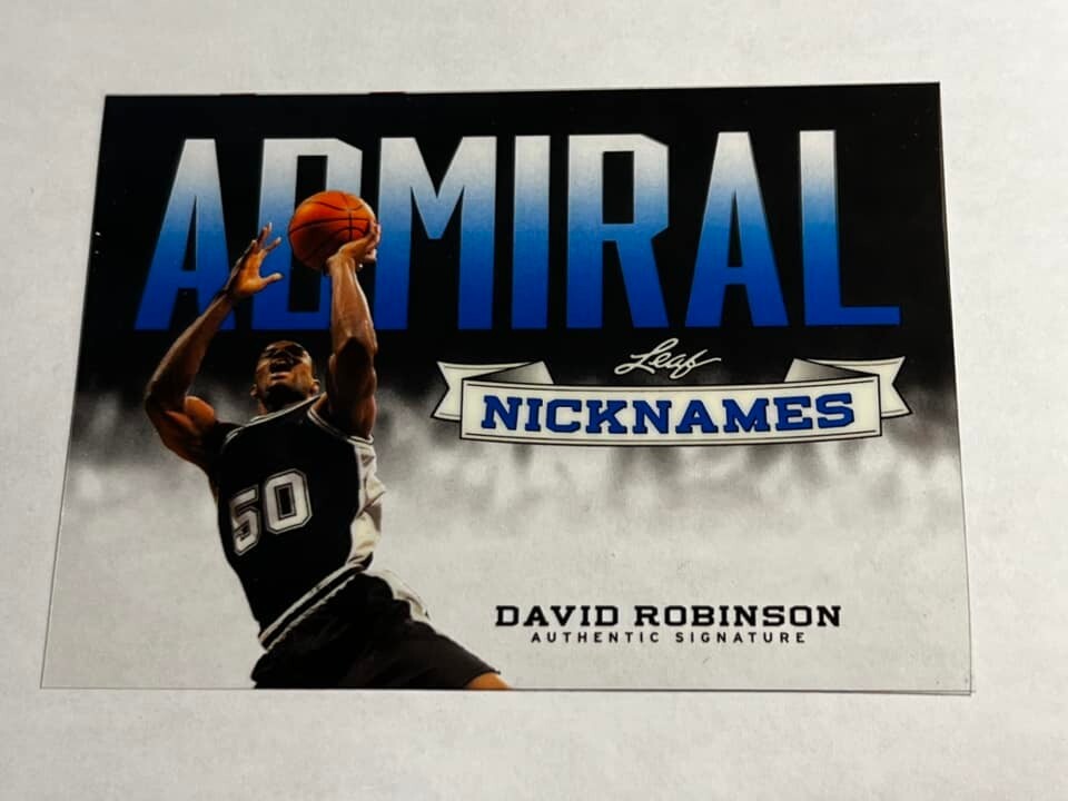 2012 Leaf Metal Blue Holo Nicknames PROOF MISSING AUTO & #/25 David Robinson