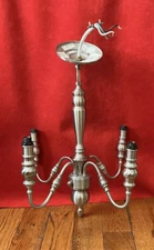 Murray Feiss 4 Lights Chandelier Industrial Style Nickel Ceiling Mount Fixture