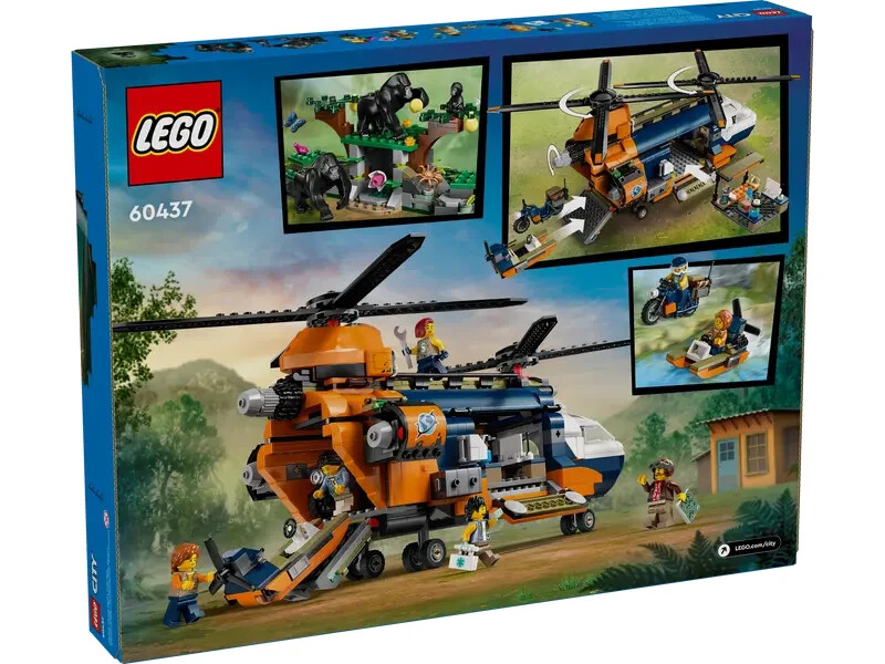 Lego Jungle Explorer Helicopter 60437 City Minifigure Building Set