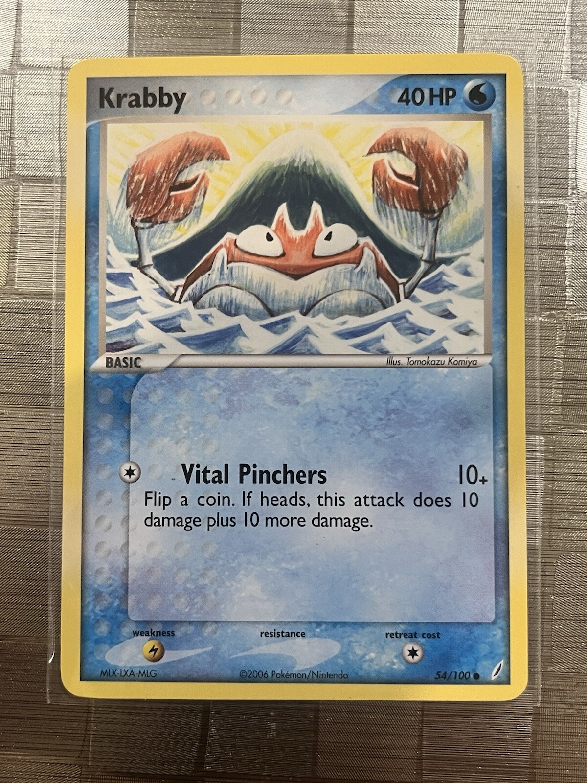 Pokemon - Krabby - 54/100 - Common - EX Crystal Guardians - NM