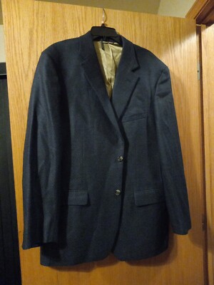 im様 Mens Ibiza Bossa 3512 100% Wool Blue Suit Coat Jacket 44L RN 62815