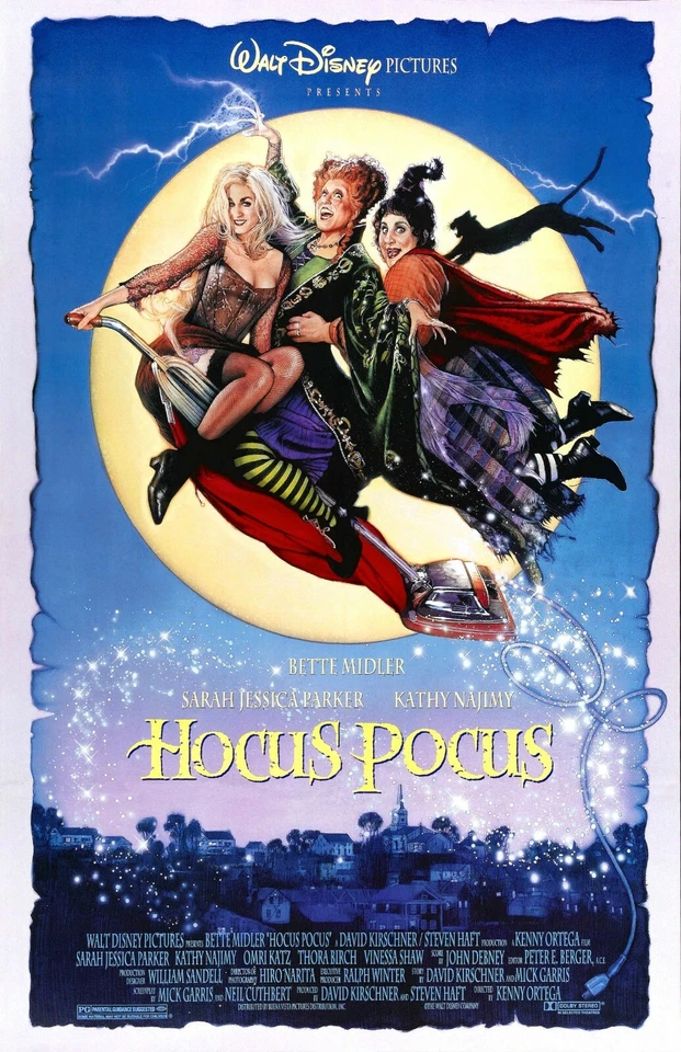 Hocus Pocus movie poster - 11" x 17" - Bette Midler, Sarah Jessica Parker