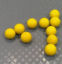 10 Vintage 1940s Electric Yellow Marble Banger Shooter Boulder Bonker Masher