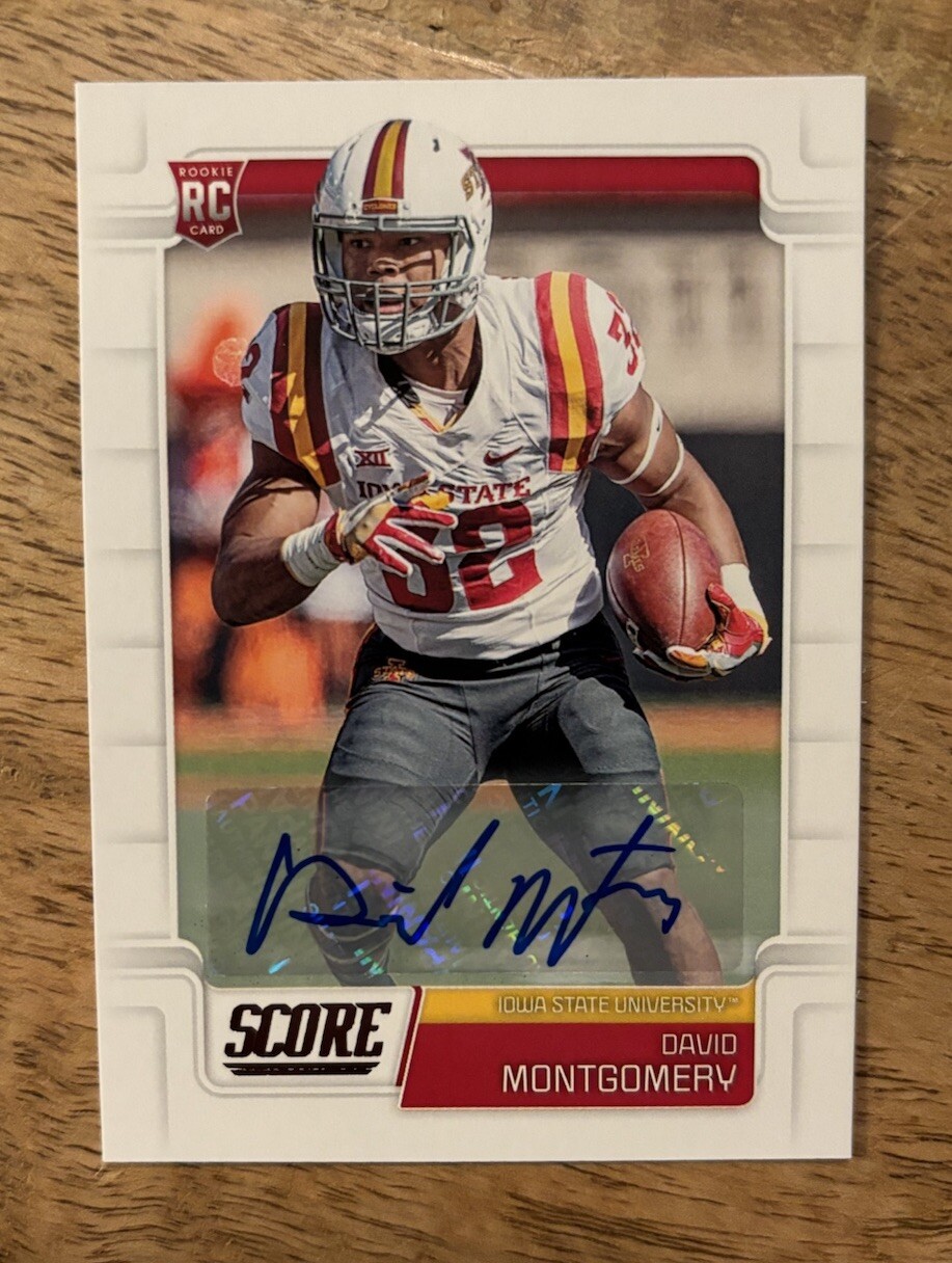 2019 Score David Montgomery #339  - Rookie Auto RC
