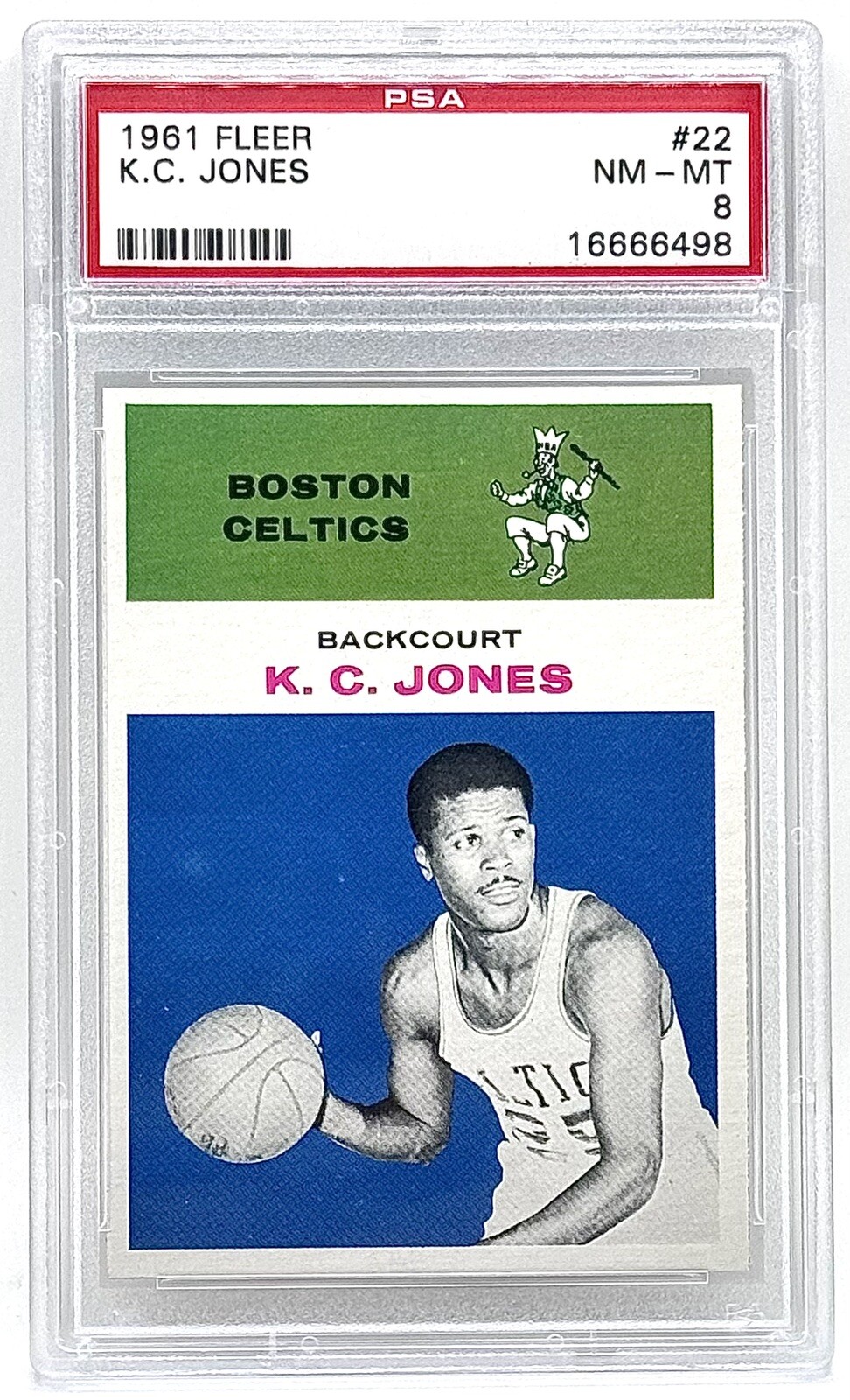 1961 Fleer #22 K.C. Jones Rookie Card PSA 8 NM-MT