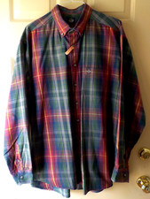 MEN'S DOCKERS LONG SLEEVE BUTTON PLAID SHIRT SIZE XLT PREOWNED