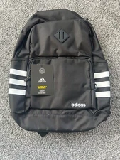 adidas Classic 3-Stripes 4 Backpack Black White 1525 Cubic Inches New