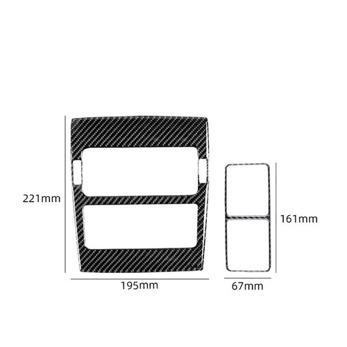 2Pcs For Jaguar XF 2009-2011 Carbon Fiber Rear Air Vent Outlet Panel Cover Trim - Foto 8 di 10