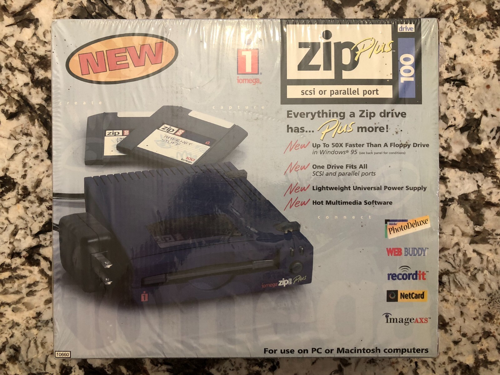 Iomega Zip Plus Drive External 100MB SCSI or Parallel Port 10660 New in box eBay