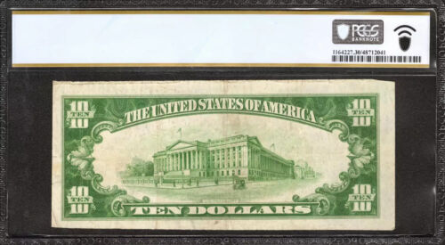 1929 $10 SECOND NATIONAL BANKNOTE CURRENCY MALDEN MASSACHUSETTS PCGS 30 VF (604A - Picture 2 of 2