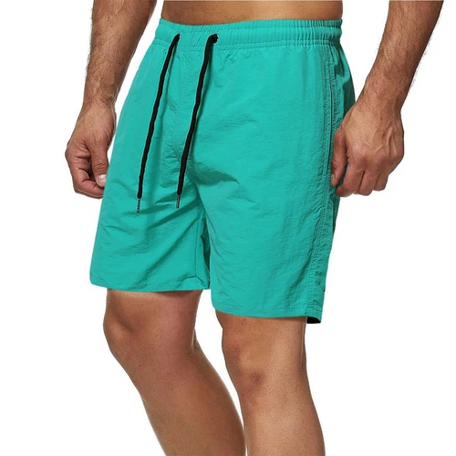 Herren Freizeit Lose Shorts Taschen Kordelzug Einfarbig Strand Basic Shorts - Bild 15 von 64