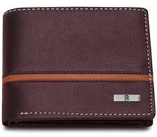 Real Leather Slim Wallets For Men Trifold Mens Wallet W/ ID Window RFID Blocking