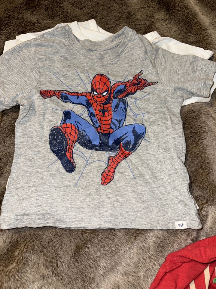 Lote de 5 camisetas para niños talla 4t Gap Ch Place béisbol bombero Spider-Man playa Foto 4 de 4