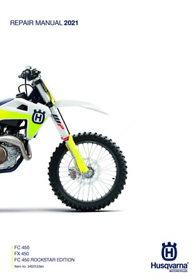 Husqvarna Service Workshop Shop Manual Book 2021 FC 450 ROCKSTAR EDITION US