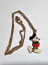 VINTAGE MICKEY MOUSE NECKLACE WALT DISNEY JEWELERY NECK CHAIN PENDANT PRODUCTION