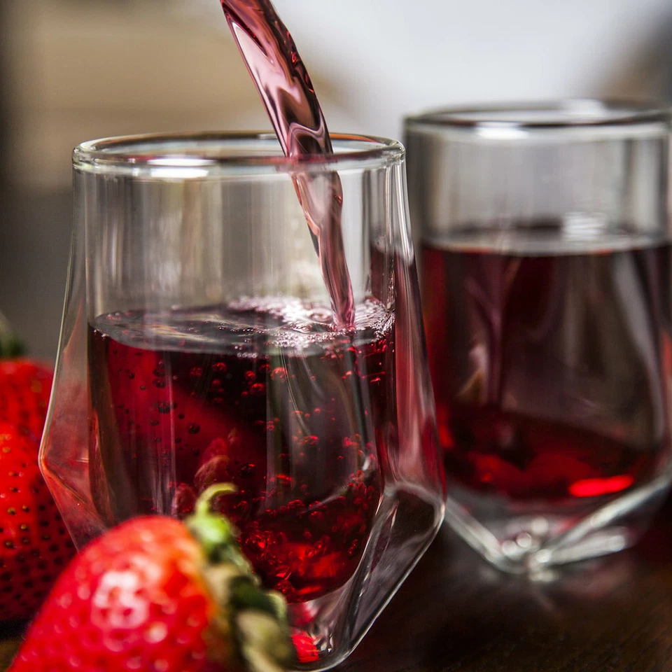 Juego de 2 vasos de degustación de whisky soplados a mano - Doble pared - Juego de 2 vasos para beber whisky Foto 3 de 4