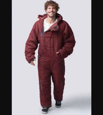 New Adult XL Selk'Bag Original recycled wearable sleeping bag in Burgundy Earth