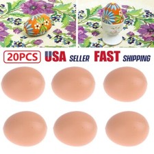 20  Fake Dummy Egg Hen Poultry Chicken Joke Prank Plastic Eggs Home Party Decor
