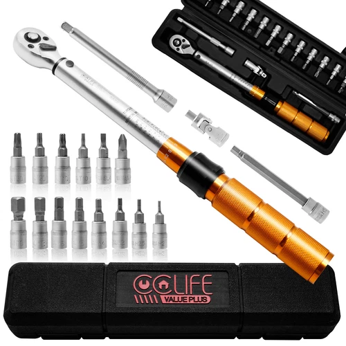1/4" 1-25 Nm Drehmomentschüssel Set Drehmomentschlüssel für Fahrrad & Motorrad