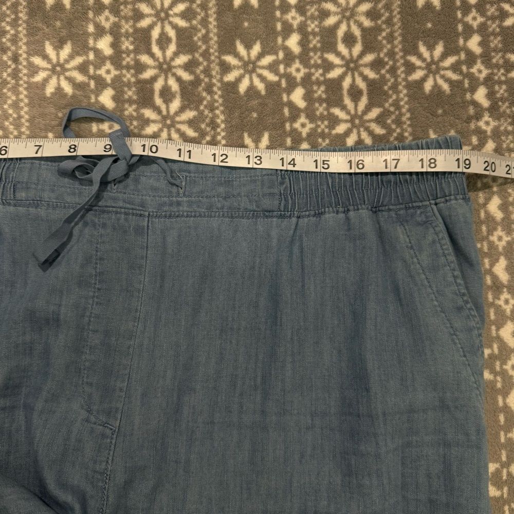 Talbots Drawstring Pull On Cuffed Pants Chambray … - image 8