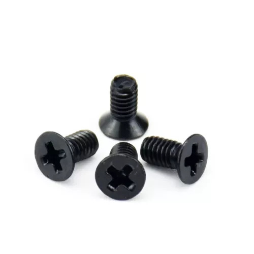 Micro tornillos de cabeza plana avellanados Phillips de acero negro M1 M1.4 M1.6 1.7 M2 - Imagen 9 de 12