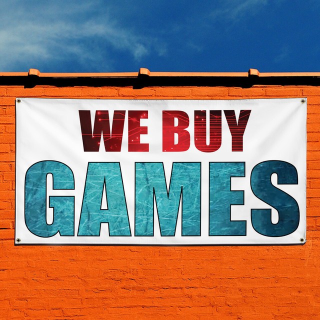 Vinyl Banner Sign We Buy Games 1 Style A Business Marketing
