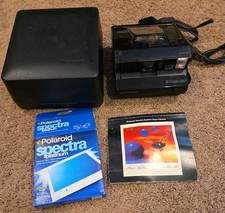 Vintage Polaroid Spectra System ONYX Transparent Instant Film Camera Case  Film