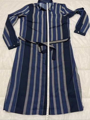 VERO MODA MIA Blue Striped Regular Fit Long Shirt Dress ~ Size M - Picture 19 of 19