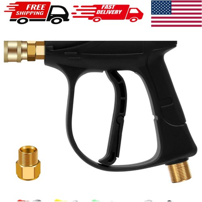 #ad Ergonomic High Pressure Washer Spray Gun 4350PSI with Safety Trigger amp; 5 Nozzles $33.97