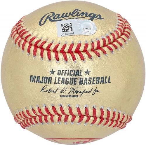 CC Sabathia New York Yankees Autographed Gold Leather Baseball - Image 2 of 3