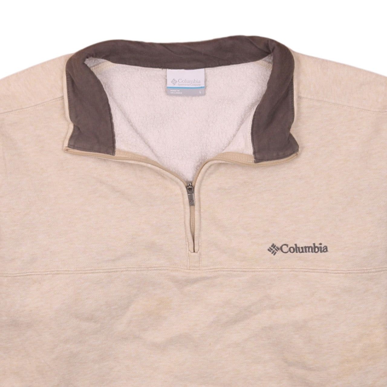 Columbia Beige Sweatshirt Mens L image 3