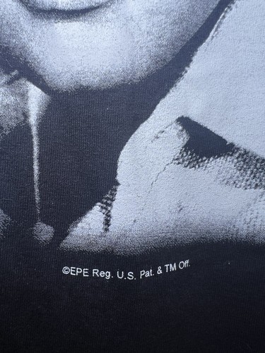 Vintage Y2K 2001 Elvis Presley Face Portrait Black S/S T-Shirt - Herren M - Bild 5 von 7