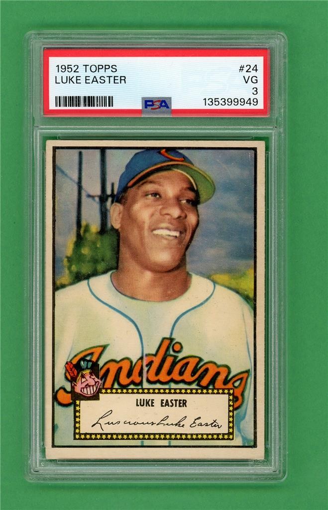 1952 Topps #24 Luke Easter *** PSA VG 3 ** Cleveland Indians * old baseball card