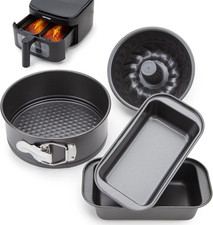 4-Teiliges Backformen-Set Für Heißluftfritteusen – Antihaft Karbonstahl: Mini-Sp