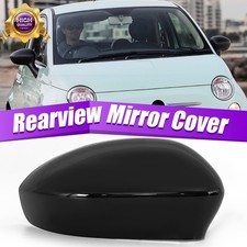 1x Rechts Spiegelkappe Gehäuse Außenspiegel Schwarz Für Fiat 500 2007 2008-2023