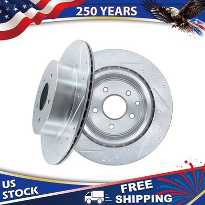 Rear Drilled Brake Rotors for NISSAN 350Z 2006-2009 370Z 2009-2020 Z 2023-2025
