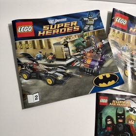Lego DC Universe 6864 Instruction Manuals 1 2 ONLY Batmobile And Two-Face Chase