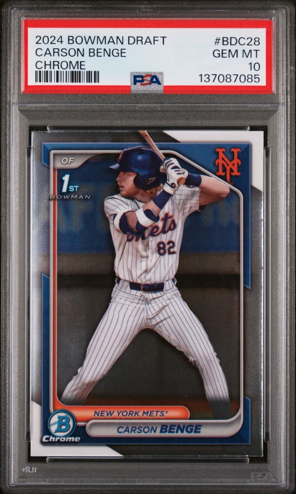 2024 BOWMAN DRAFT BDC28 CARSON BENGE CHROME PSA 10