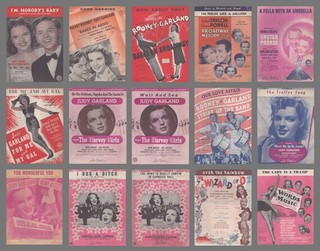 15 Vintage Sheet Music Lot JUDY GARLAND Film Songs (B)